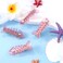 4pcs Fish Bone Hair Clips, Translucent Pink Small Barrettes, Resin No Crease Bangs Kawaii Hairpin, Duckbill Hair Accessories for Women Girls Toddlers Birthday Christmas Party