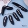 6pcs Folding Mustache Combs Pocket Beard Comb Fine Teeth Plastic Portable Comb for Men Black Hair Care Styling Grooming