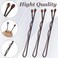 200Pcs 1.46 Inch Mini Brown Hair Bobby Pins, Compact Wavy Hair Pins for All Hair Styles, Women, Girls