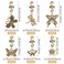 12PCS Gold Butterfly Hair Clips Loc Hair Jewelry for Braids Dreadlocks Braiding Beads Hair Cuffs Rings Accessories for Women Girls Wedding Party Prom (6 Styles)