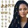 12PCS Gold Butterfly Hair Clips Loc Hair Jewelry for Braids Dreadlocks Braiding Beads Hair Cuffs Rings Accessories for Women Girls Wedding Party Prom (6 Styles)