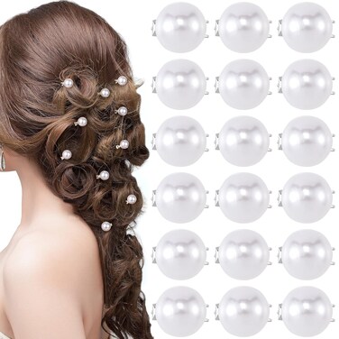 30PCS Mini Pearl Hair Clips for Women, White Pearl Hair Pins, Cute Hair Barrettes, Elegant Pearl Hair Decorations for Girls, Brides for Daily Use, Parties, Wedding