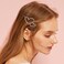 5pcs Rhinestones Hollow Heart Boho Hair Clips Barrette Bling Crystal Love Hair Pins Decorative Valentine Weddinig Prom Headdress Accessories for Women Girls Bride(Silver)