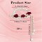 2Pcs Red Rose Hair Claw Clips Vintage Pearl Barrettes High Ponytail Pill Head Holder Valentines Wedding Decorative Hair Accessories for Women Girls Thick Hair