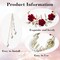 2Pcs Red Rose Hair Claw Clips Vintage Pearl Barrettes High Ponytail Pill Head Holder Valentines Wedding Decorative Hair Accessories for Women Girls Thick Hair