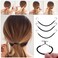 20pcs Bungee Hair Ties with Hooks - Elastic Hair Bands, Ponytail Holders, Hair Wraps