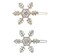 2 Pieces Rhinestone Snowflake Hair Clip Crystals Hairpins Alloy Bobby Pins for Women Girls Hair Accessories (Gold &amp; Silver)