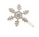 2 Pieces Rhinestone Snowflake Hair Clip Crystals Hairpins Alloy Bobby Pins for Women Girls Hair Accessories (Gold &amp; Silver)