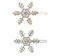 2 Pieces Rhinestone Snowflake Hair Clip Crystals Hairpins Alloy Bobby Pins for Women Girls Hair Accessories (Gold &amp; Silver)