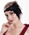Bridal 1920s Flapper Feather Headband with Stretchy Band Crystal Beaded Black Feather Headpiece Hair Jewelry for Women and Girls