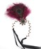Bridal 1920s Flapper Feather Headband with Hair Clip Crystal Flower Black Peacock Feather Headpiece Hair Jewelry for Women and Girls (Red)