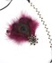 Bridal 1920s Flapper Feather Headband with Hair Clip Crystal Flower Black Peacock Feather Headpiece Hair Jewelry for Women and Girls (Red)