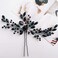 Aimimier Bridal Black Crystal Hair Pins Classical Wedding Back Comb Prom Party Festival Hair Accessories for Women and Girls