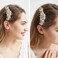 Rose Gold Wedding Hair Comb With Pearls and Crystals Wedding Hair Accessories Bridal Headpiece Or For Parties (Gold)