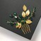 Aimimier Bridal Purple Crystal Hair Comb Amethyst Hair Piece Wedding Hair Accessories for Women and Girls (Green)