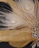 Aimimier 1920s Flapper Feather Hair Clip Crystal Tassel Roaring 20s Yellow Feather Headpiece Masquerade Hair Accessories for Women and Girls