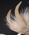 Aimimier 1920s Flapper Feather Hair Clip Crystal Tassel Roaring 20s Yellow Feather Headpiece Masquerade Hair Accessories for Women and Girls
