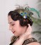 Aimimier 1920s Flapper Peacock Feather Hair Clip Headpiece Prom Party Festival Roaring 20s Accessories for Women and Girls