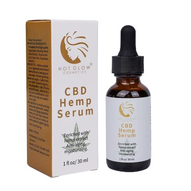 Hemp Serum with Hemp Seed Extract, Vit C, HA, Aloe Vera,Organic, Anti-Oxidant, Anti-aging, Moisturizing,(1oz)