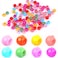 200pcs Mini Hair Claw Clips, BetterJonny Candy Color Round Hair Clips Plastic Hair Clamps with Box for Children Girls Women