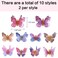 Glitter Butterfly Hair Clips, 20 PCS Double Layer Thin Gauze Hair Clips Butterfly Cute Wedding Headwear Gifts Back to School Hair Accessories