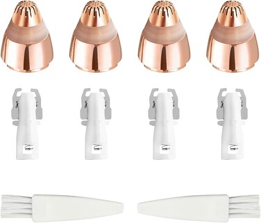 Flawless Replacement Heads for Flawless Hair Remover, 4 Pieces Replacement Blades for Finishing Touch Flawless Facial Hair Remover with 2 Cleaning Brushes