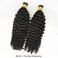 HAPPY&amp;CC 4B 4C Afro Kinky Curly I Tip Hair Extensions Brazilian Virgin Human Hair 1g strand 100g Easy Stick I Tip Hair (16inch)