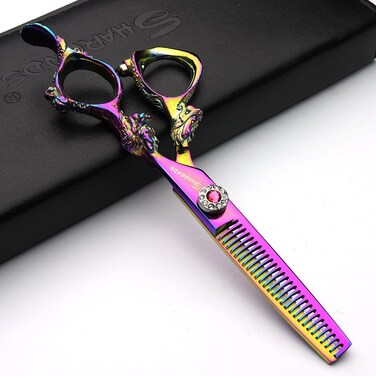 6/7/7.5/8/9 Inch Personalized Hair Scissors Salon Hair Styling Barber Scissors Stainless Steel Barber Tools (6 inch cutting)