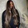 Ash Blonde Highlight 13x6 Lace Front Wigs Human Hair Pre Plucked 180% Density Body Wave HD Lace Frontal Wig 32 Inch Human Hair Wigs for Black Women Glueless Highlight Wig