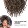 Messy Bun Hair Piece Elastic Drawstring 8inch Mix Brown with Black Loose Curls Bun Hair Extensions Synthetic Short Curly Yaki Hair Drawstring Ponytail for Women Daily Party Use(T30)