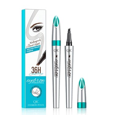 1 PC 4-Claw Liquid Eyebrow Pencil, Soft And Smooth 36H Lasting Water-proof Eyebrow Pencil, Natural Molding Precise Eyebrow Color Eyebrow Definer, Creating Vivid Natural 3D Eyebrow (02# dark brown)