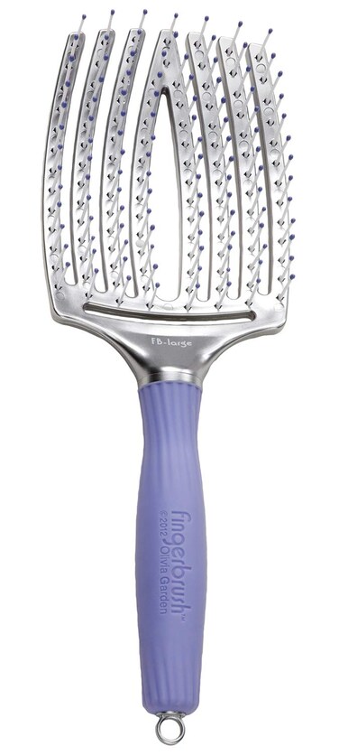 Olivia Garden Finger Brush Scalp-Hugging &amp; Vented Paddle Hair Brush FB