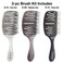 Olivia Garden iDetangle Hair Brush - Dual-Curve Shape, Adjusts Tension by Hair Type