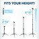 Hair Dryer Stand &ndash; Heavy Duty 26-74 Inch Adjustable Blow Dryer Holder with Non-Slip Tripod and Universal Clip &ndash; Hands Free for Frozen Shoulder, Arthritis, and Wrist Pain Relief