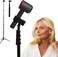 Hair Dryer Stand &ndash; Heavy Duty 26-74 Inch Adjustable Blow Dryer Holder with Non-Slip Tripod and Universal Clip &ndash; Hands Free for Frozen Shoulder, Arthritis, and Wrist Pain Relief