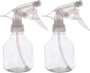 8.5 oz Spray Bottle for Hair Small Barber Water Empty Refillable Containers Clear 250 ml 2 Pack
