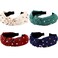 WILLBOND 4 Pcs Rhinestone Headband for Women Girls Embellished Twist Knot Wide Hair Hoop Hair Band Decoration
