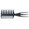 Slicked-back Combs 3 in 1 Fish Tail Bone Shape Hair Extensions Detangling Styling Coloring Comb for Salon Barbers Mohawk Undercut Bowl Cut Quiff