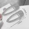 2PCS Silver Hair Clips Barrettes Glitter Rhinestones Hair Pins Hair Accessories for Women Girls