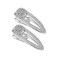 2PCS Silver Hair Clips Barrettes Glitter Rhinestones Hair Pins Hair Accessories for Women Girls