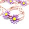 5pairs/Lot Sweet Hair Band Girl Hair Ties Hair Accessoires Small Sun Flower Design Rubber Band Perfect for Hair Style (L.Purple Tie)