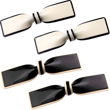 PAGOW 4 PCS Hair Clips, Kawaii Metal Alligator Hairpins, Teeth Bow Hair Clips, 2.45 inch Resin Hair Accessories For Hairdressing Salon, Women, Girls