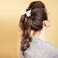 PAGOW 4 Pcs Bow Elastic Hair Ties, Sweet Bowknot Scrunchies, Satin Elastic Hair Bands, Cute Hair Accessories for Women Girls, Ponytail Holder Hair Ties for Thick Thin Hair (Black, Beige)
