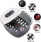 drizo Foot Spa Bath Massager with Heat, Vibration, Temp Control, Bubbles, Epsom Salt and Red Light,Foot Soaker with 22 Massage Rollers,Foot Bath Massager for Relax,Gray
