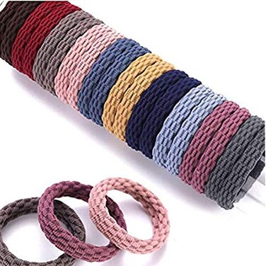 DAHI 100pcs Hair Ties with Seamless High Elastic Thickening in Ponytail Holders Hair Elastics Hair Accessories for Women Girls, Elastic Hair Ties Ponytail Holders, Thick Seamless Hair Ties (A)