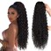 Brown Ponytail Extensions-Curly Drawstring Ponytail-Extension real human hair Feeling Long 24Inch Wave Clip in Hair Extensions Ponytail Synthetic Hairpiece for Black Women (#4,5.64 OZ)&hellip;