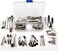 ALL in ONE DIY Hair Clip Kit: Assorted Size &amp; Design - 18 Pieces (Alligator, French Style Barrette, Snap, Bobby Pin) + Container