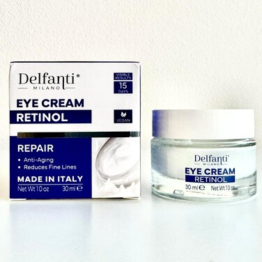 Delfanti-Milano &bull; RETINOL REPAIR EYE CREAM &bull; Anti Aging &bull; Reduces Fine Lines &bull; Fast Result &bull; Vegan &bull; Made in Italy