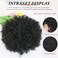 LEOSA Kinky Curly Wig Black Headband Wigs for Women Short Hair Afro Headband Wig Curly Natural Afro Wig with Headband Attached Short Synthetic Afro Curly Headband Wigs Natural Black Half Wig