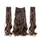Upgrade Invisible Halo Hair Extensions with 3 PCS Set Headband Adjustable Long Wavy Secret Dark Brown Wire Hair Extensions for Women